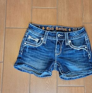 Bedazzled Rock Revival short shorts